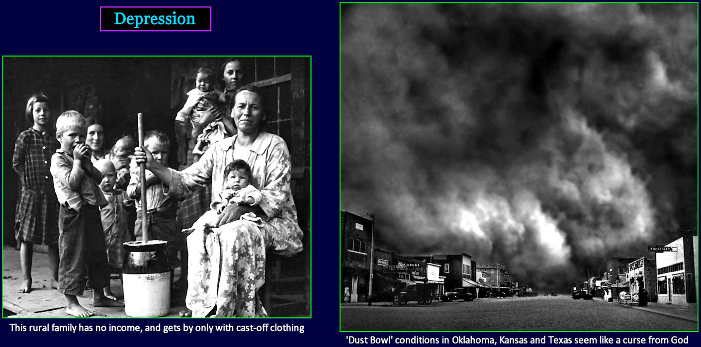 Great Depression and Dust Bowl, 1930s